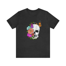 Load image into Gallery viewer, Floral Skull - Unisex Jersey Short Sleeve Tee