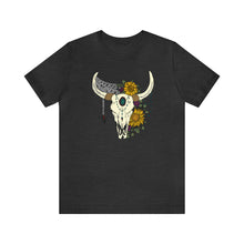 Load image into Gallery viewer, Boho Bull Skull - Unisex Jersey Short Sleeve Tee