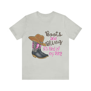 Boots & Bling - Unisex Jersey Short Sleeve Tee