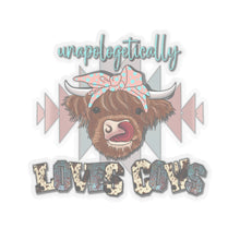 Load image into Gallery viewer, Unapologetically Loves Cows - Kiss-Cut Stickers
