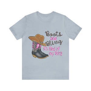 Boots & Bling - Unisex Jersey Short Sleeve Tee