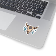 Load image into Gallery viewer, Feather Bull Skull - Kiss-Cut Stickers