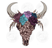 Load image into Gallery viewer, Lace Bull Skull