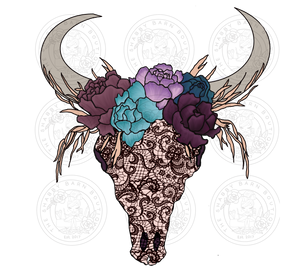 Lace Bull Skull