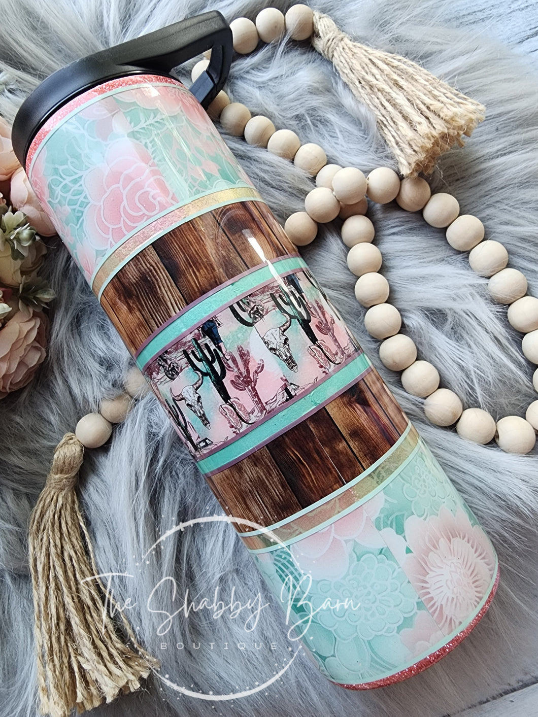 Blush & Boots 20 oz Duo Tumbler – Western Charm with a Girly Twist