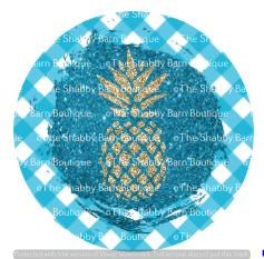 Gold Glitter Pineapple