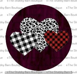 Hearts, White Leopard, Plaid