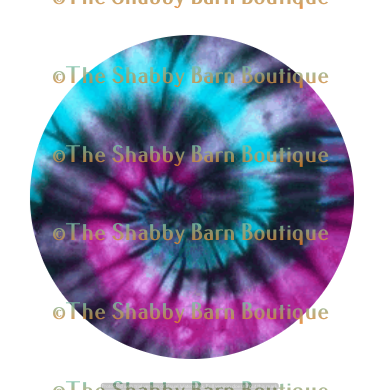 Hot Pink Black and Turquoise Tie Dye