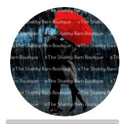 Kissing Under The Red Umbrella