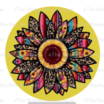 Leopard, Serape, Sunflower Flower