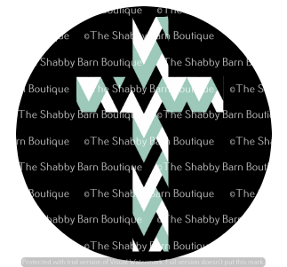 Multi Color Chevron Cross