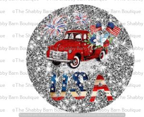 Patriotic Vintage Truck