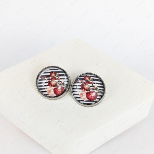 Flowers Over Stripes