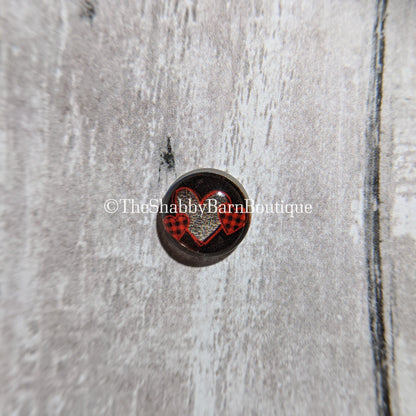 Plaid and Leopard Print Hearts