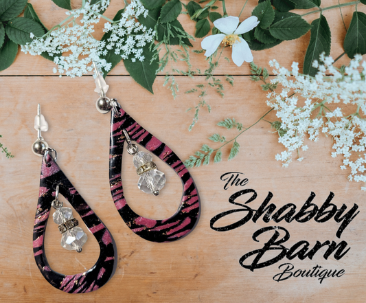 Teardrop and Crystal Center Dangle