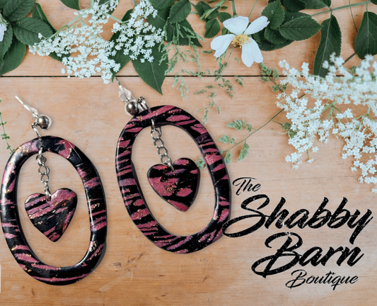 Circle with Center Heart Dangle