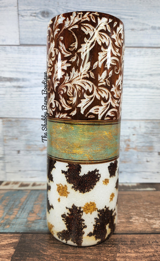 Cow Print and Wood Grain