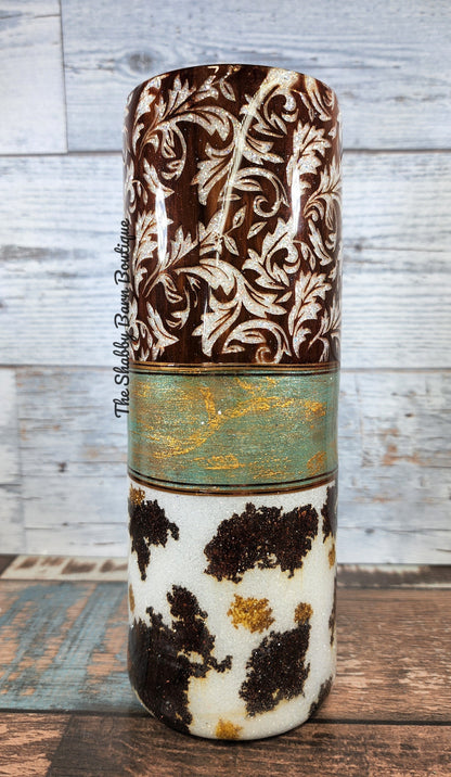 Cow Print and Wood Grain