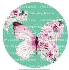 Pink Floral Butterfly