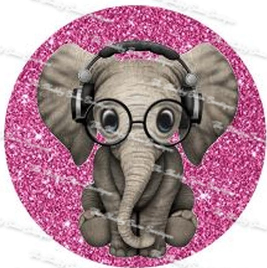 Pink Glitter Elephant