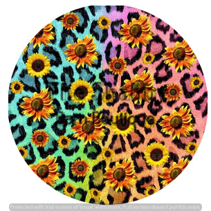 Rainbow Leopard and Sunflowers