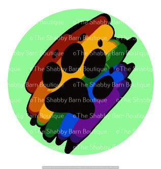Rainbow Paw Print