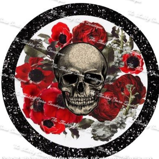 Skull Red Roses
