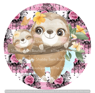 Sloth Mother and Baby