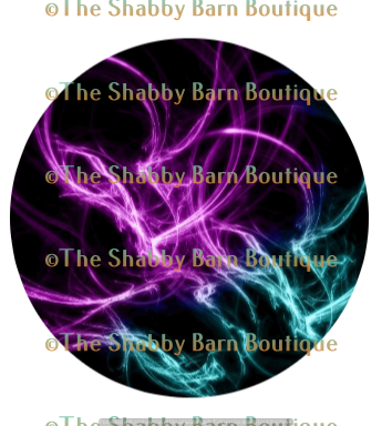 Turquoise Pink and Black Swirl