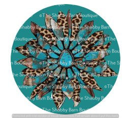 Turquoise and Patina Flower