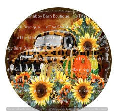 Vintage Truck and Sunflowers